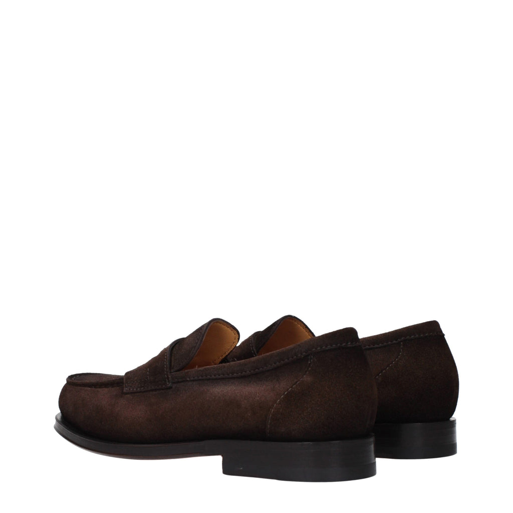Santoni Slipper aus braunem Leder