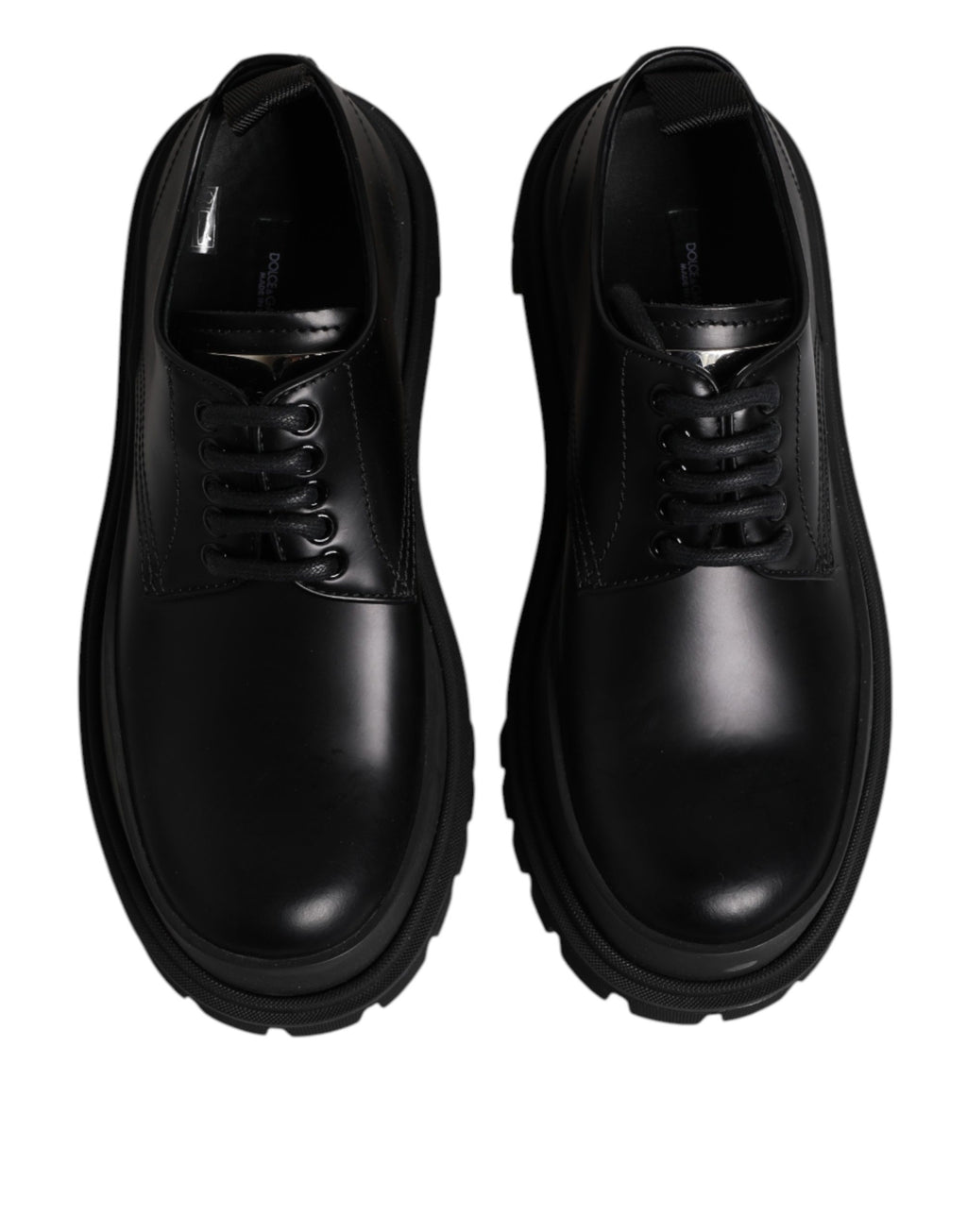 Dolce & Gabbana Schwarze Hi-Trekking Derby-Schuhe aus Leder