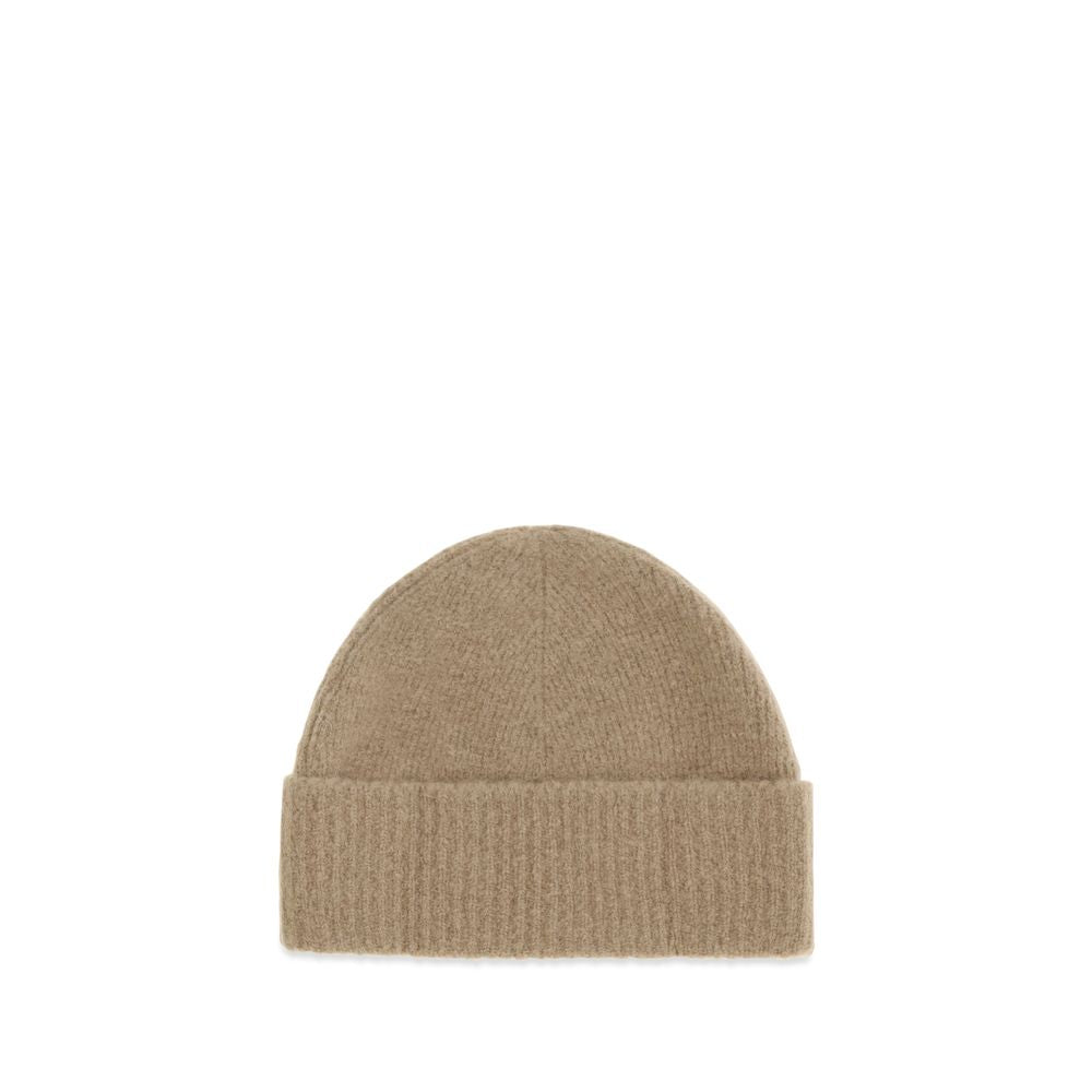 Ami Paris Beige Woll-Oves-Aries-Mütze