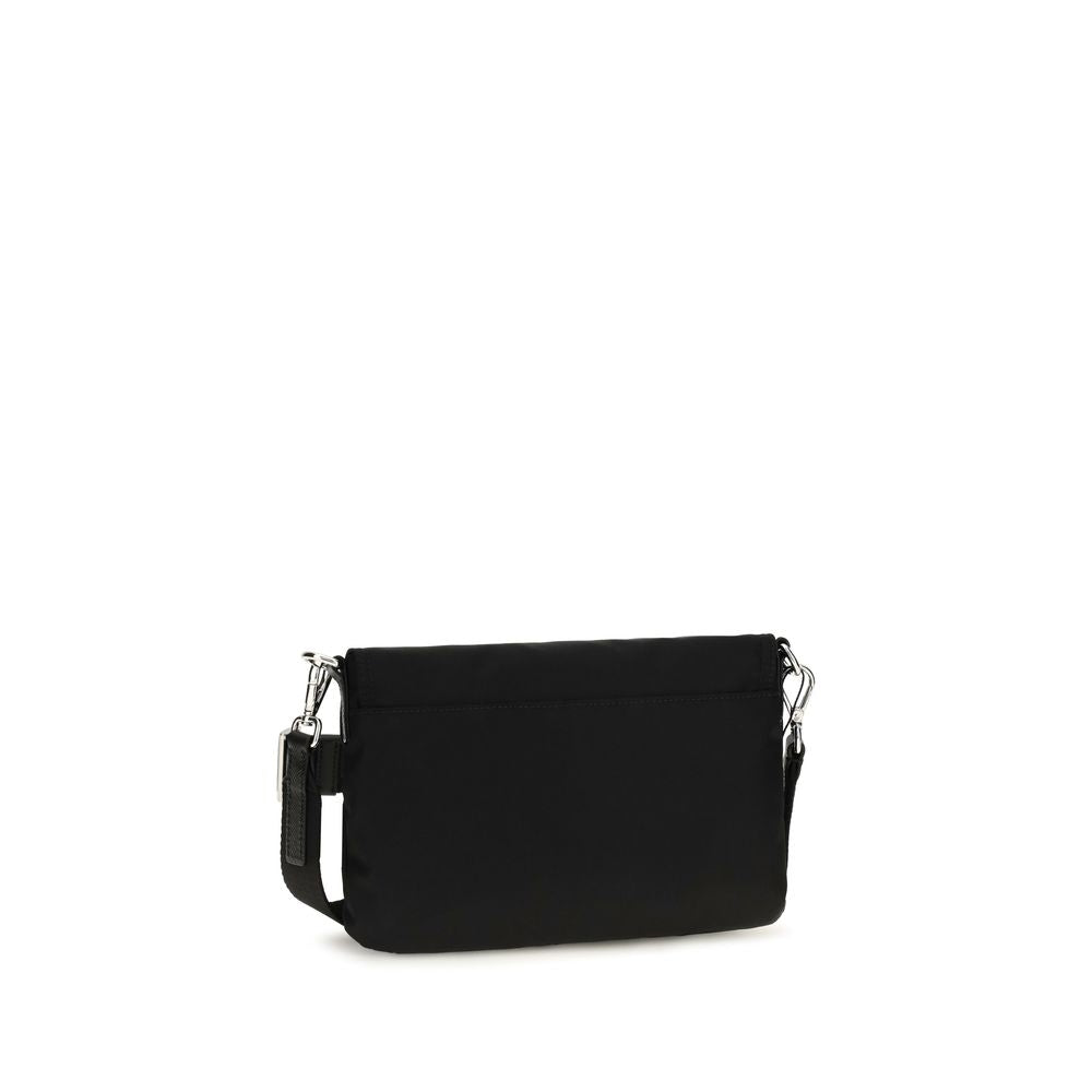 Prada Schultertasche aus recyceltem Polyamid in Schwarz