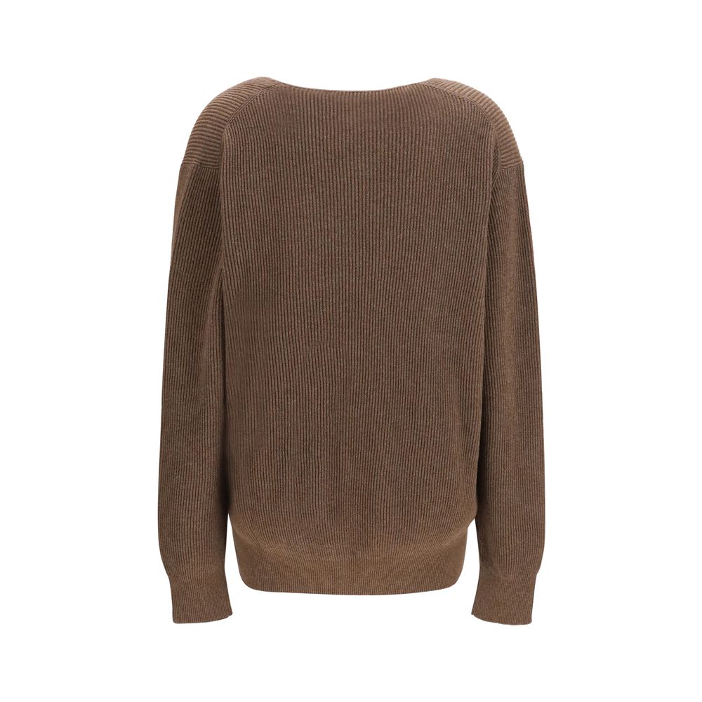 The Row Braunes Baumwoll-Sweatshirt