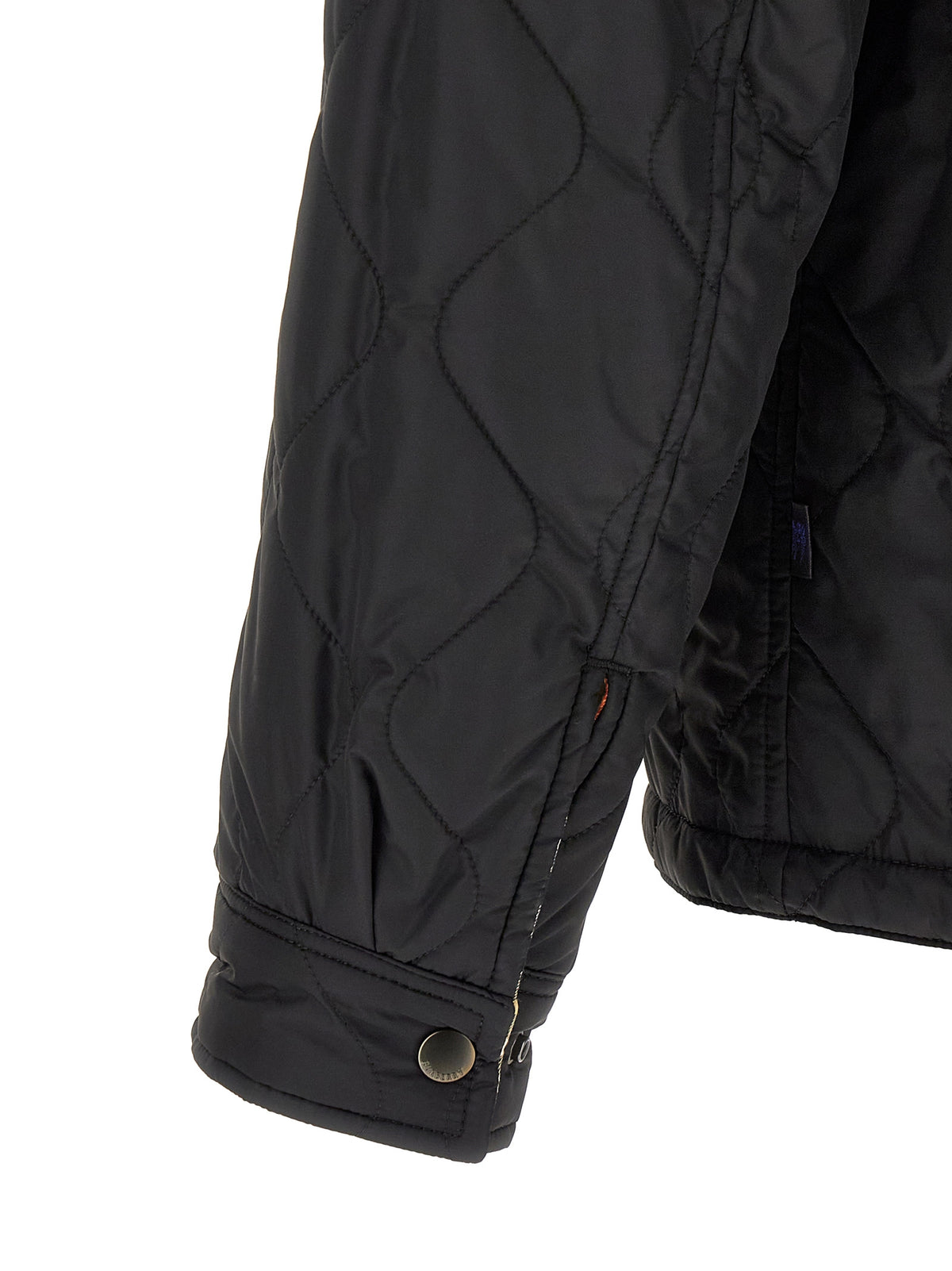 Burberry Schwarze, durchgehende Jacke aus Polyamid