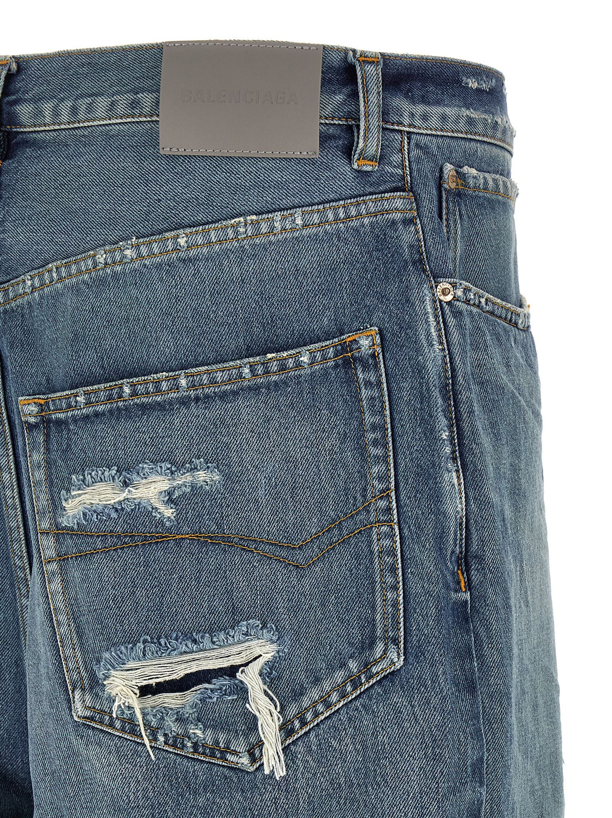Balenciaga Jeans aus blauer Baumwolle mit Relaxed Fit