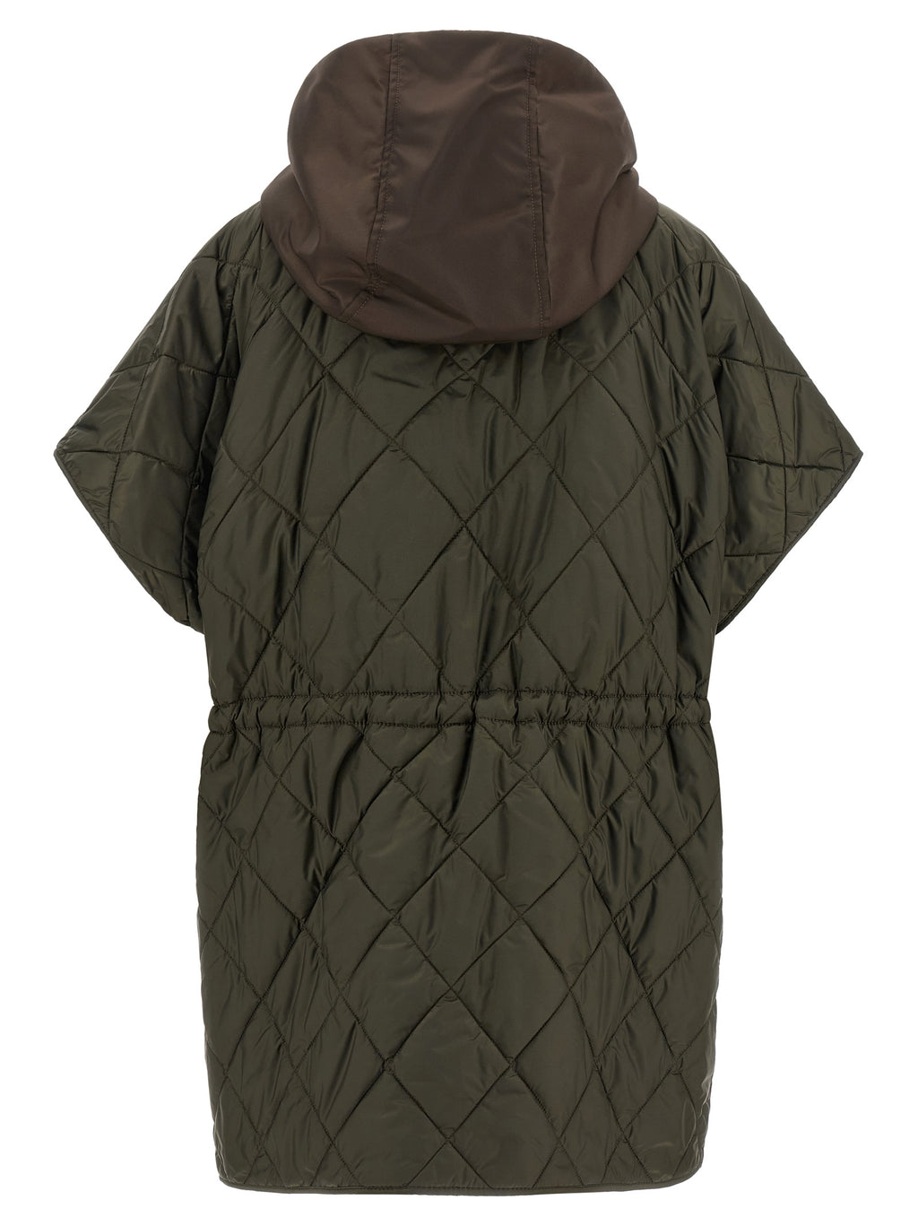 Max Mara Braune ärmellose Jacke aus Polyamid