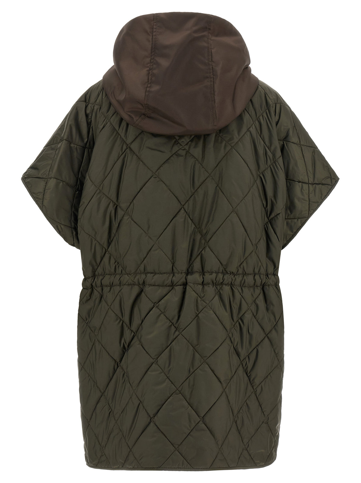 Max Mara Braune ärmellose Jacke aus Polyamid