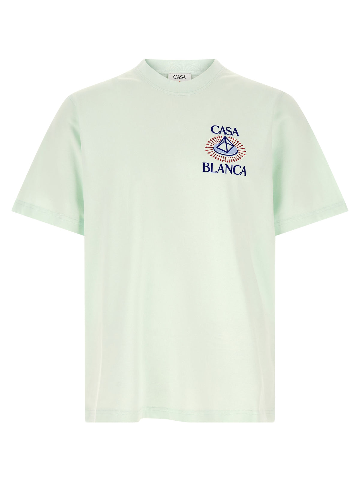 Casablanca Blaues T-Shirt aus Bio-Baumwolle