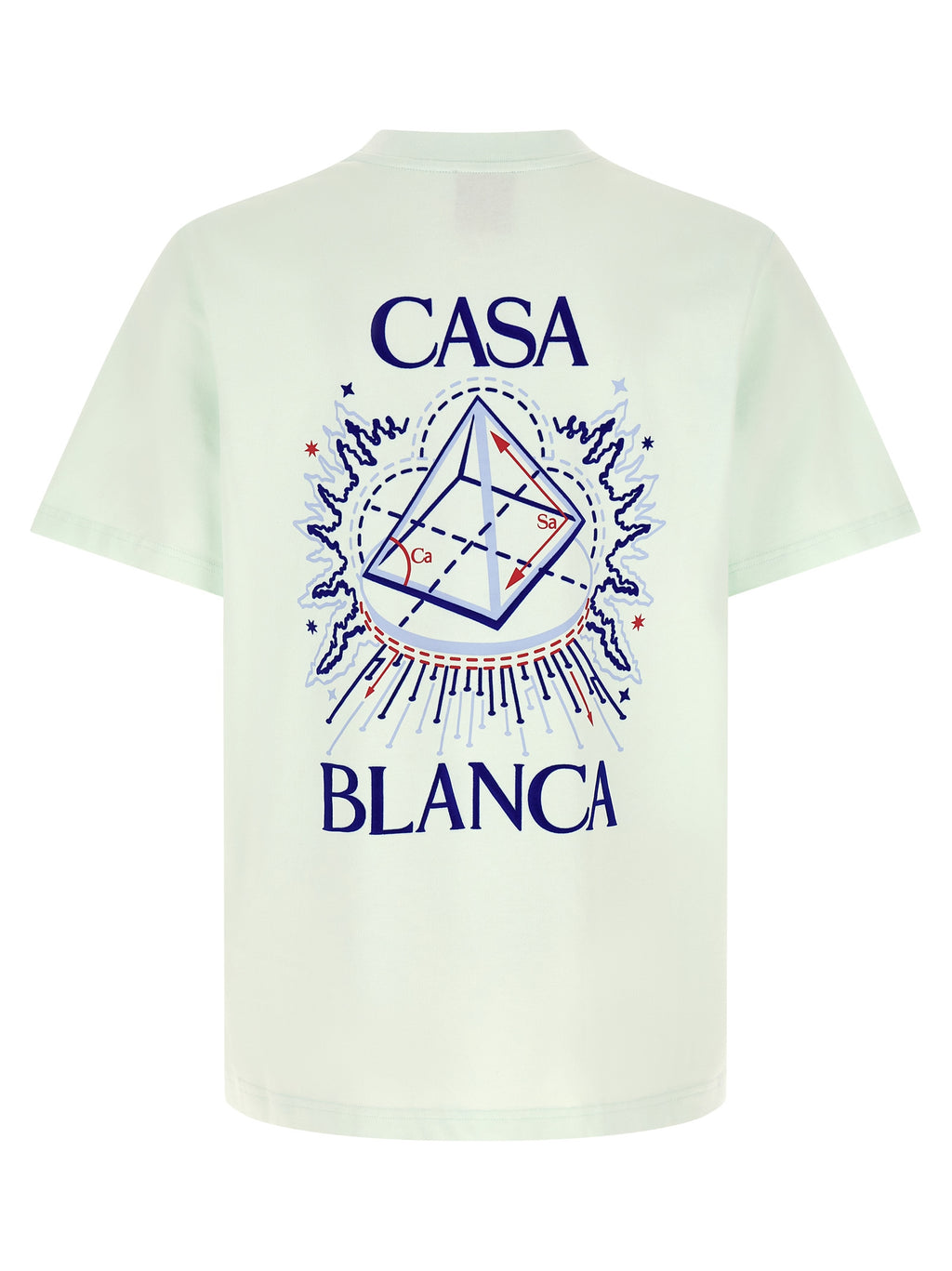 Casablanca Blaues T-Shirt aus Bio-Baumwolle