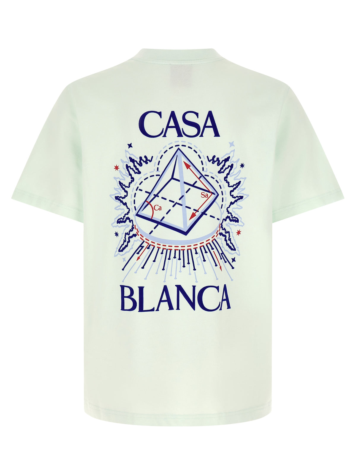 Casablanca Blaues T-Shirt aus Bio-Baumwolle