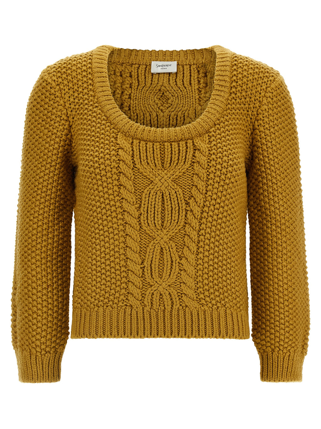 Saint Laurent Bicolor-Wollstrickjacke