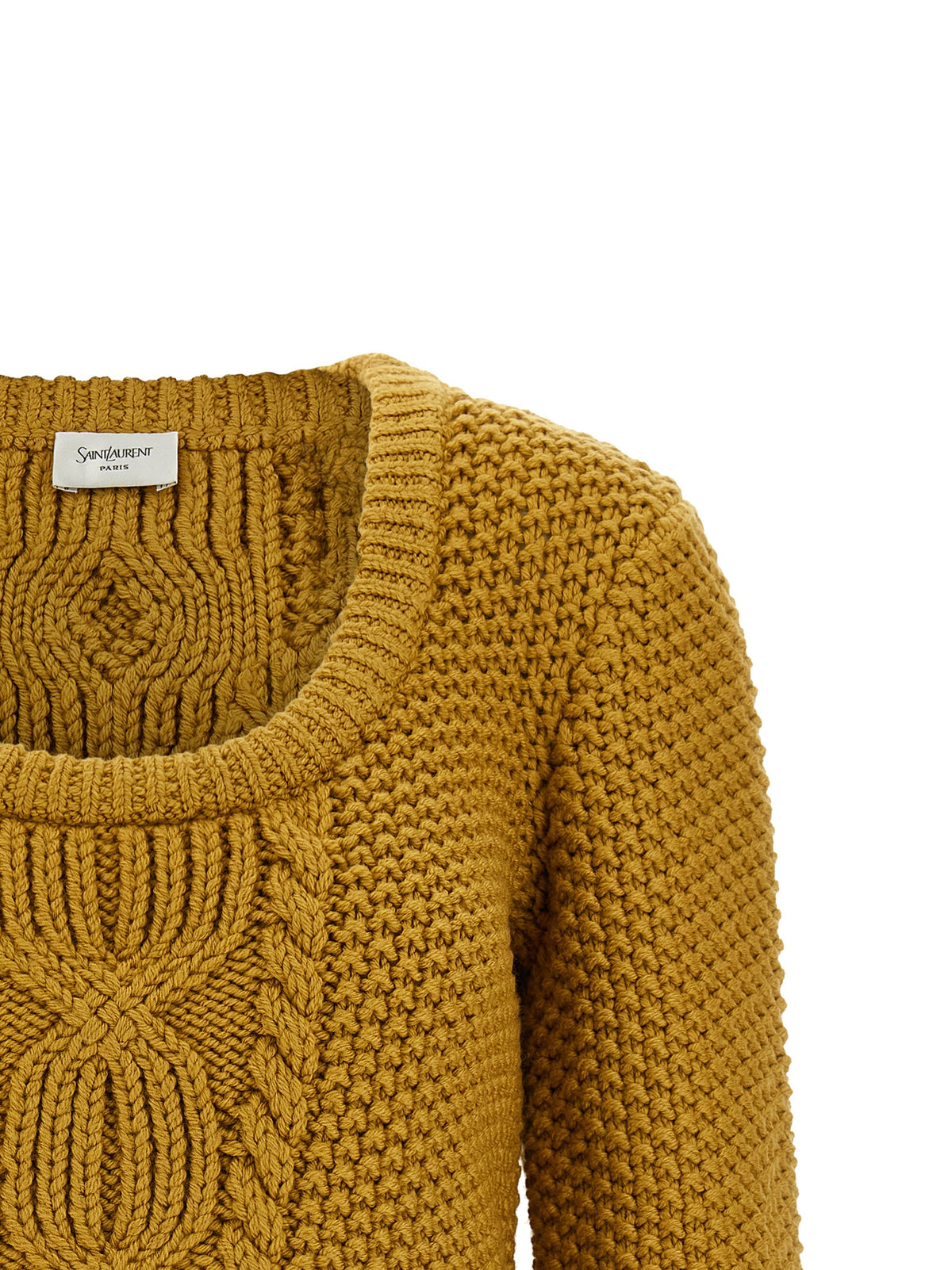 Saint Laurent Bicolor-Wollstrickjacke