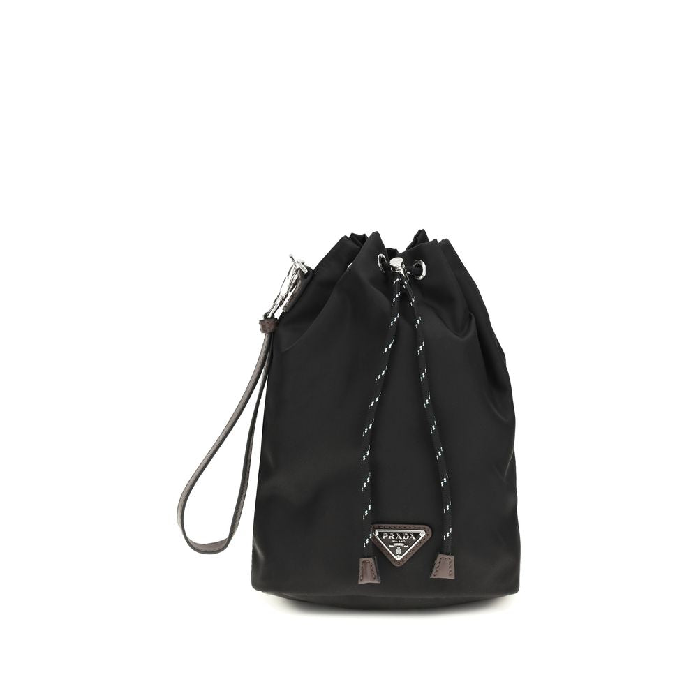 Prada Accessoires aus recyceltem schwarzem Polyamid