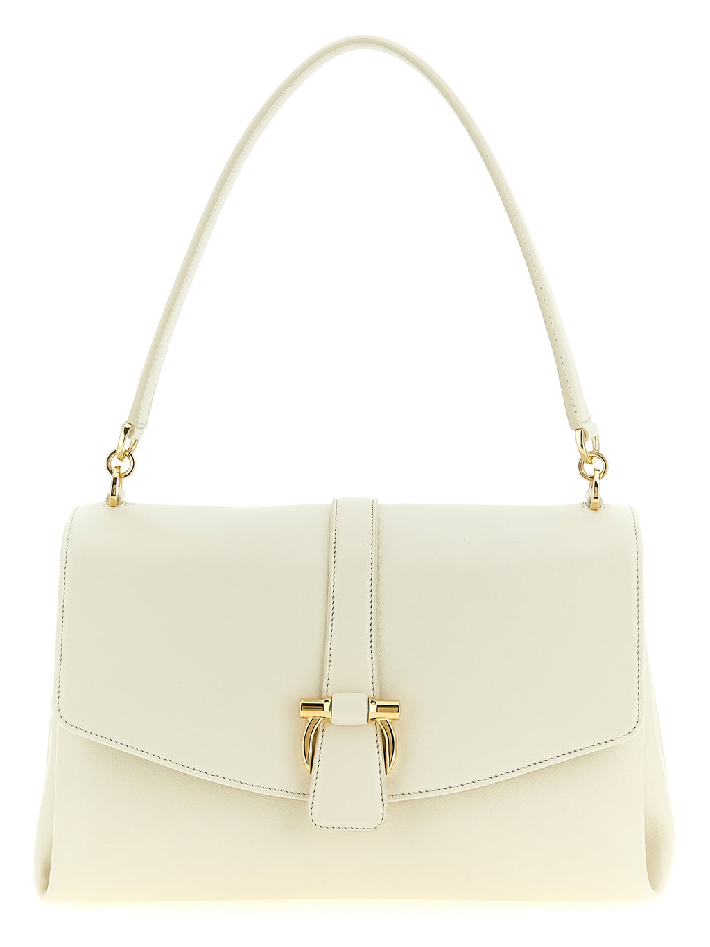 Ferragamo Schultertasche aus weißem Kalbsleder