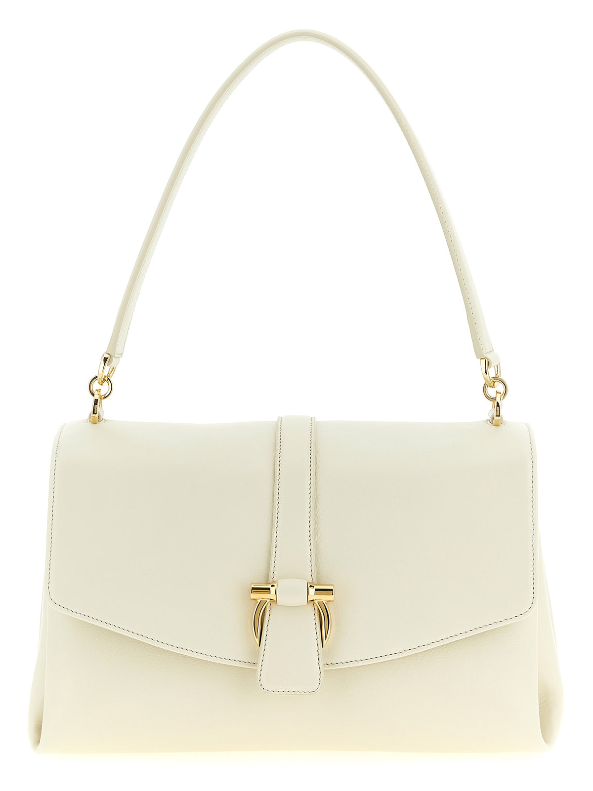 Ferragamo Schultertasche aus weißem Kalbsleder