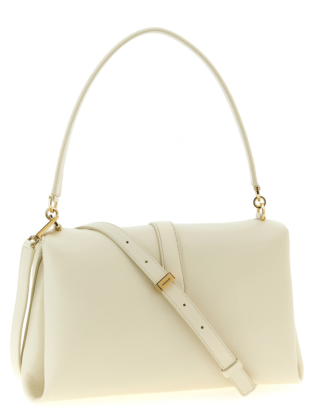Ferragamo Schultertasche aus weißem Kalbsleder