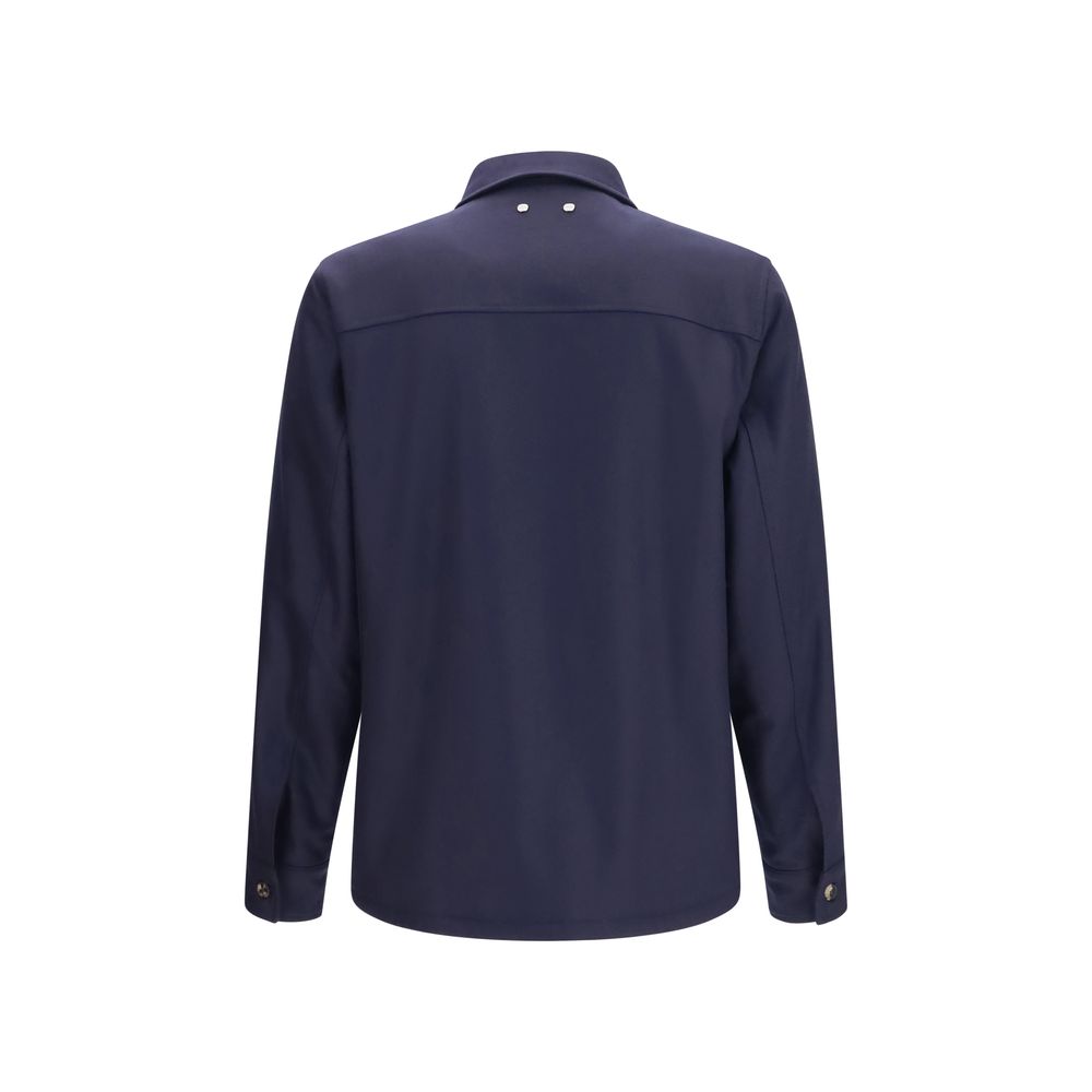 Jacob Cohen Blue Wool Oves Aries Durchgehende Jacke