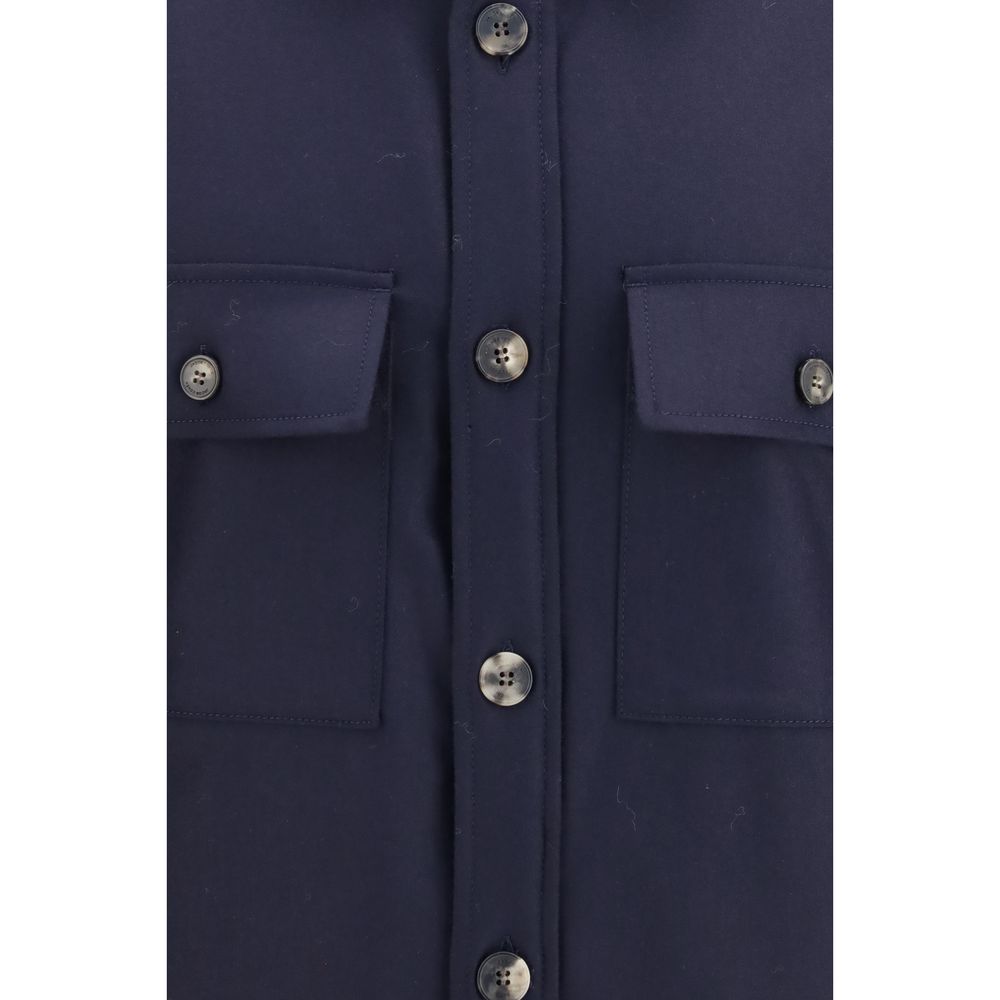 Jacob Cohen Blue Wool Oves Aries Durchgehende Jacke