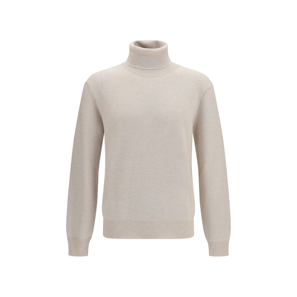 Brioni Beiger Kaschmirrollkragenpullover