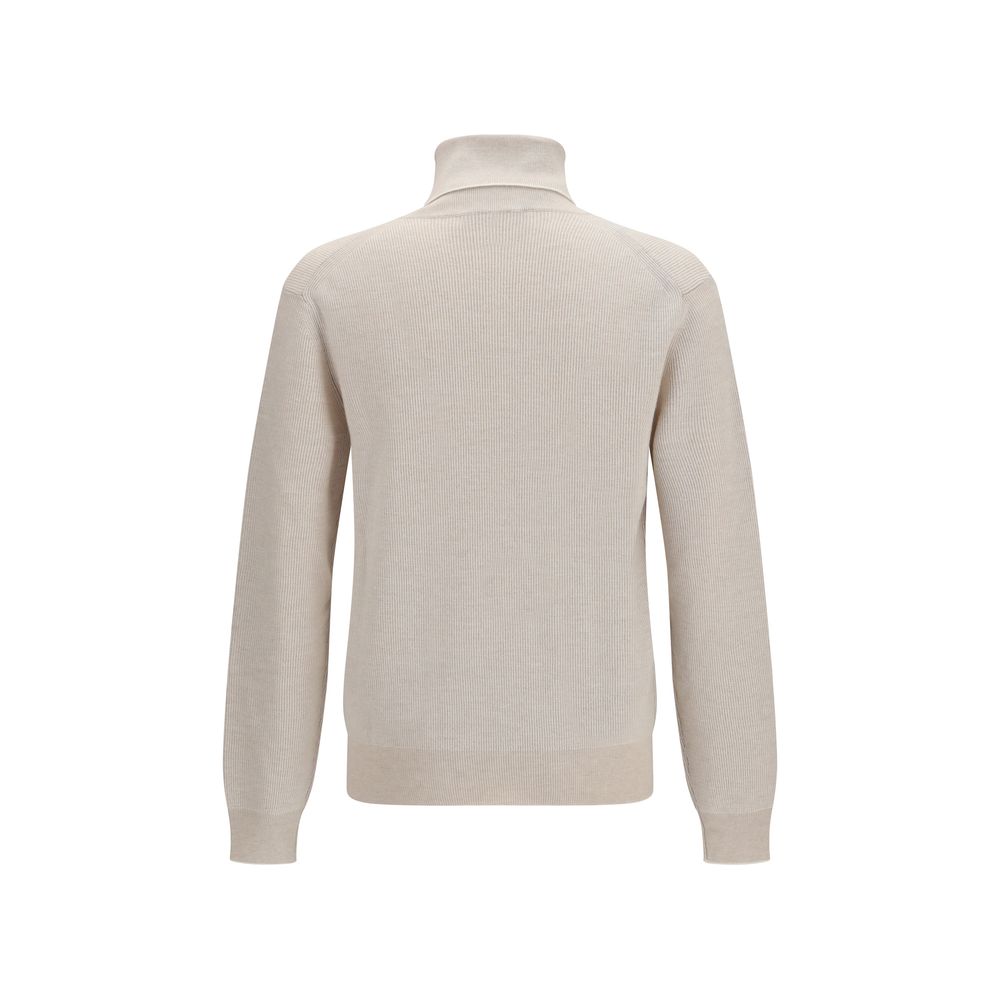 Brioni Beiger Kaschmirrollkragenpullover