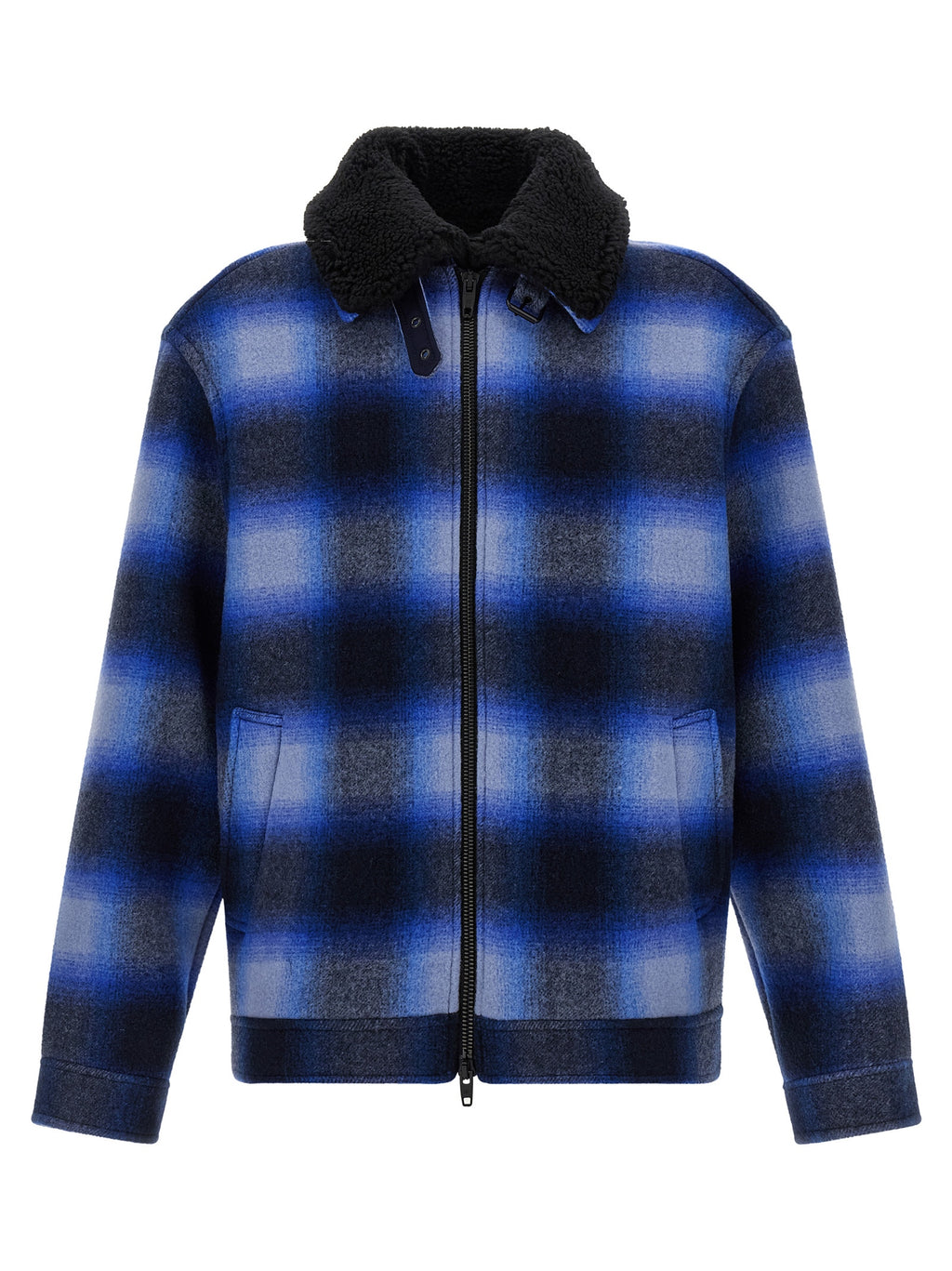 Balenciaga Bomber aus blauer Schurwolle
