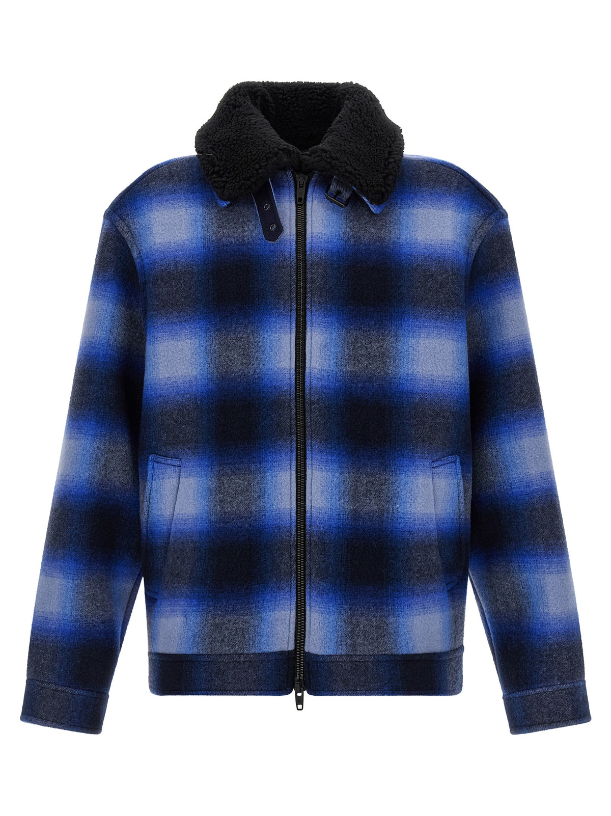 Balenciaga Bomber aus blauer Schurwolle