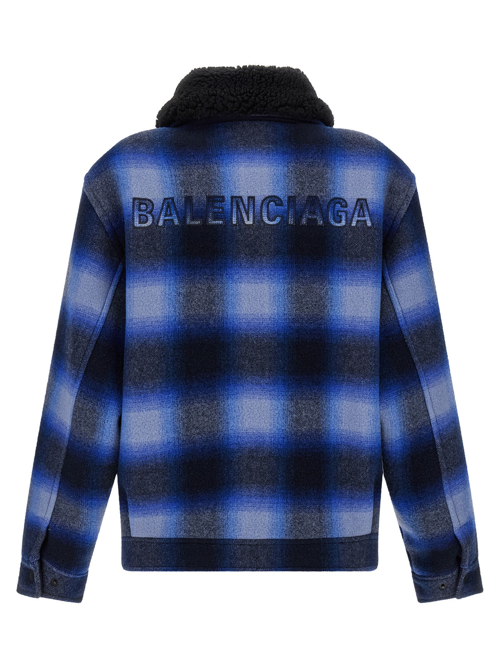 Balenciaga Bomber aus blauer Schurwolle