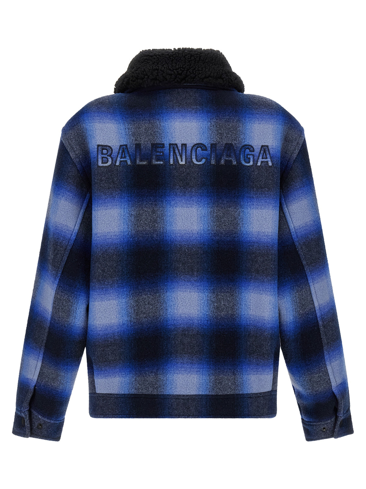 Balenciaga Bomber aus blauer Schurwolle