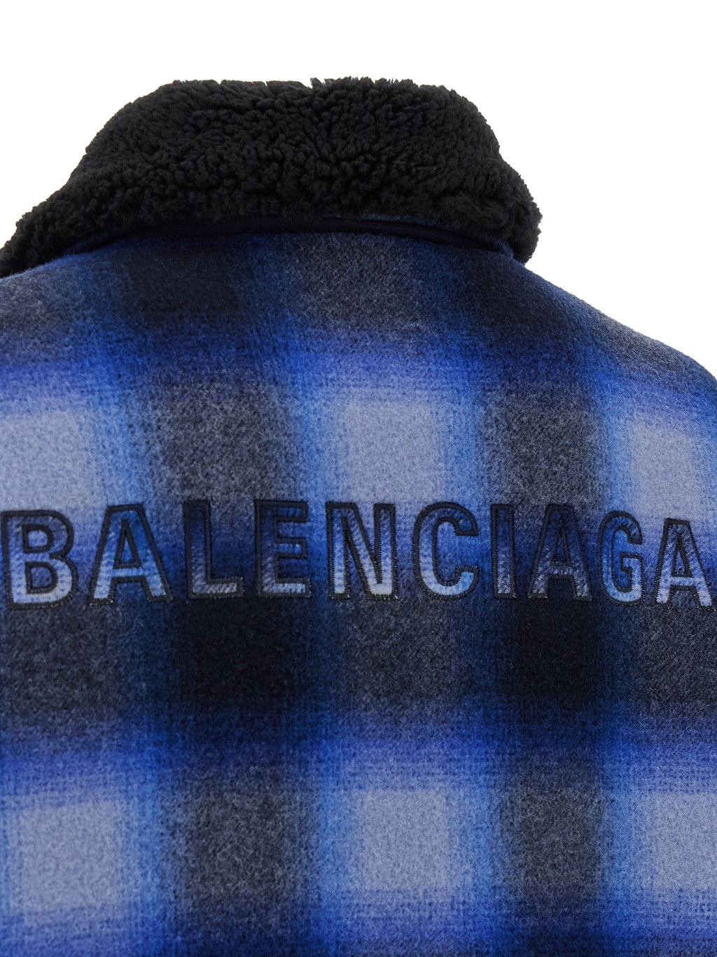 Balenciaga Bomber aus blauer Schurwolle