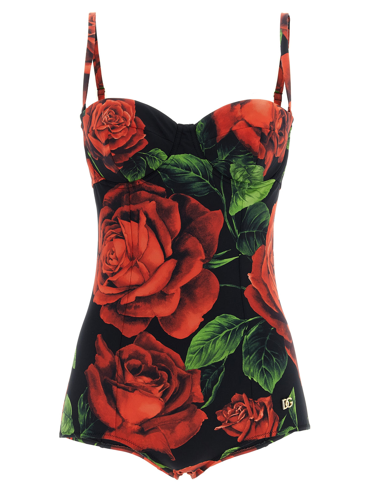 Dolce & Gabbana Mehrfarbiger Polyamid-Badeanzug