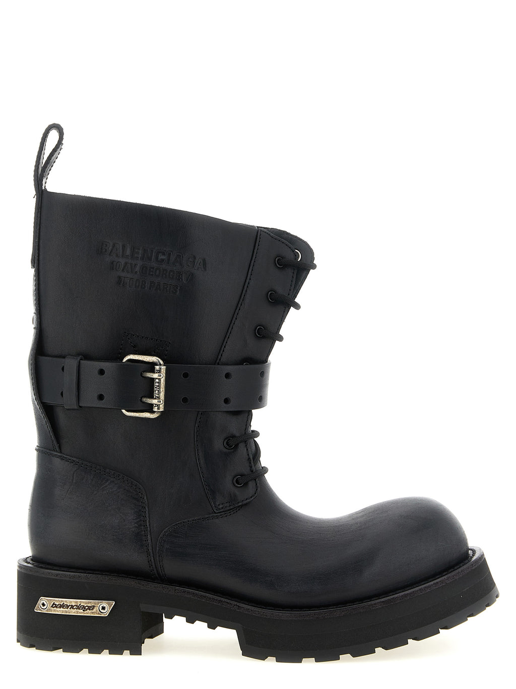 Balenciaga Ankle Boots aus schwarzem Kalbsleder