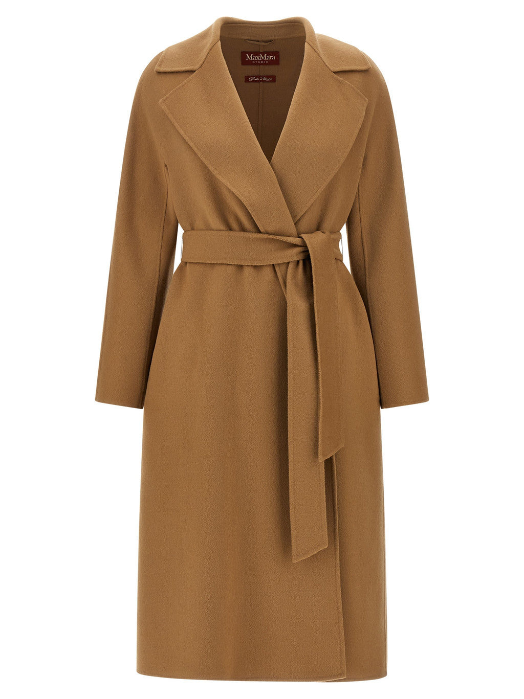 Max Mara Beiger Mantel aus Schurwolle