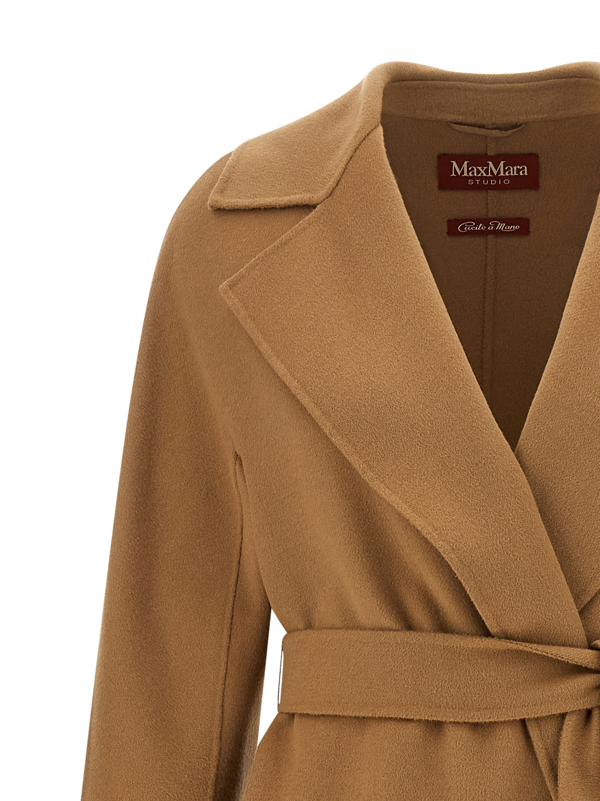 Max Mara Beiger Mantel aus Schurwolle