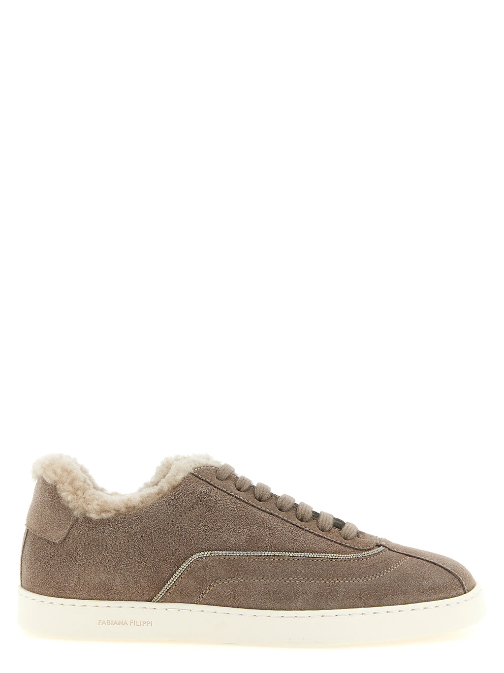 Fabiana Filippi Beige Wildleder Low-Top Sneaker