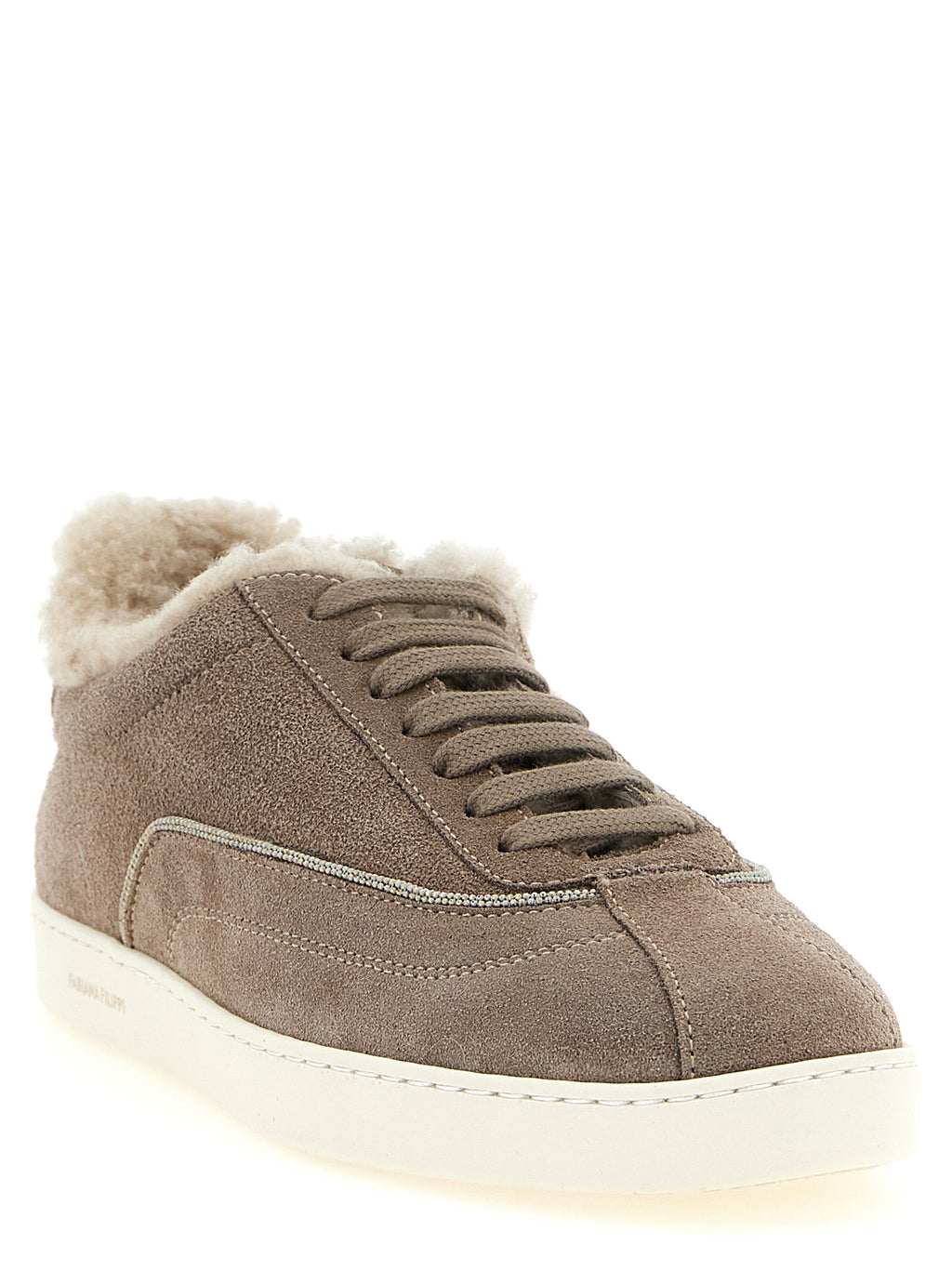 Fabiana Filippi Beige Wildleder Low-Top Sneaker