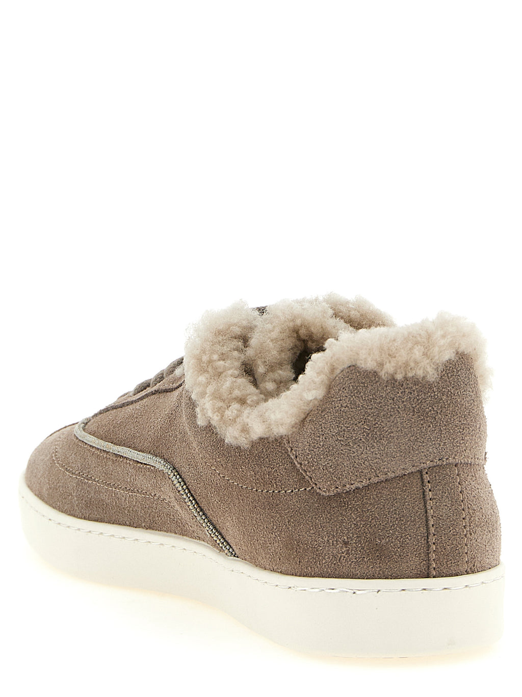 Fabiana Filippi Beige Wildleder Low-Top Sneaker