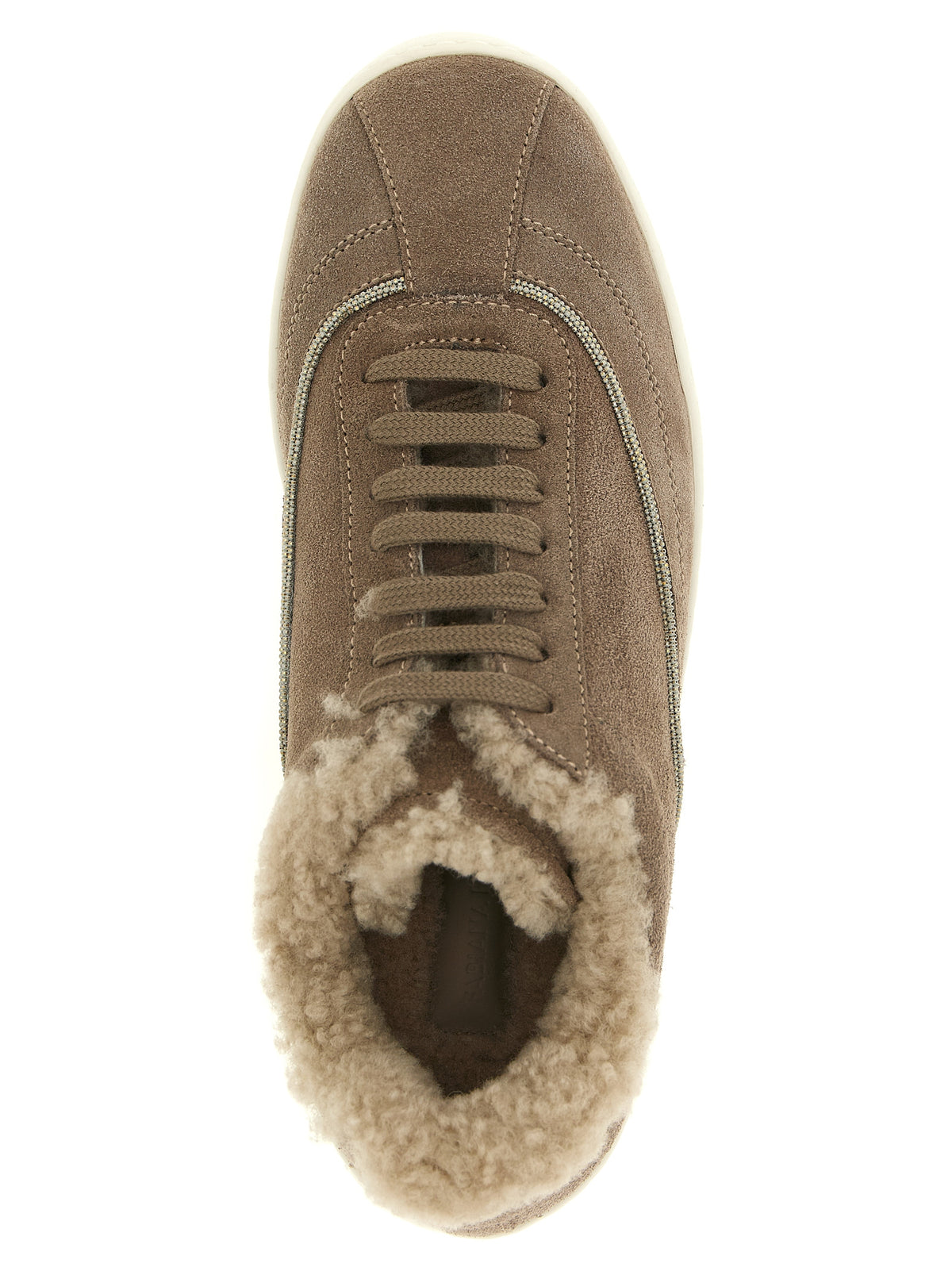 Fabiana Filippi Beige Wildleder Low-Top Sneaker