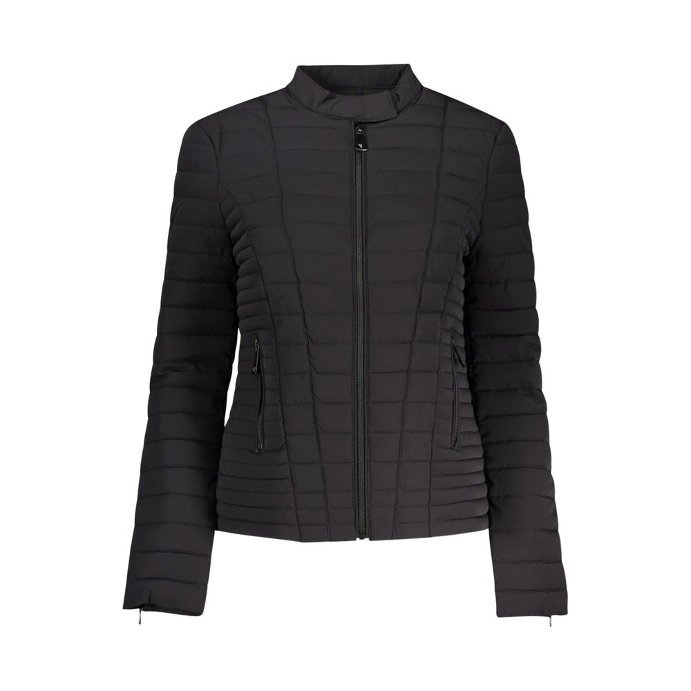 Guess Jeans Damenjacke aus schwarzem Polyurethan