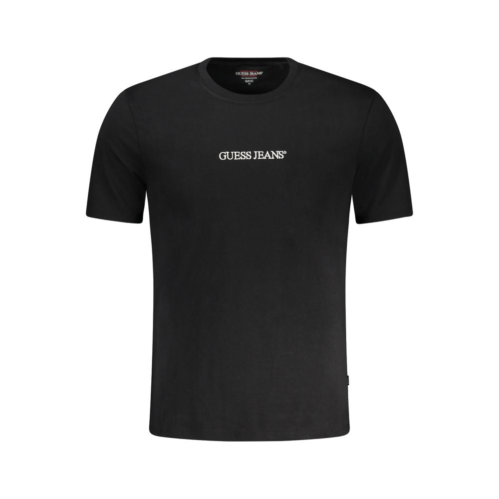 Guess Jeans Schwarzes Baumwoll-Herren-T-Shirt