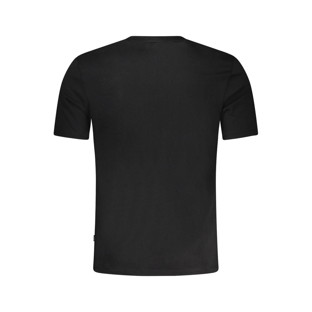 Guess Jeans Schwarzes Baumwoll-Herren-T-Shirt