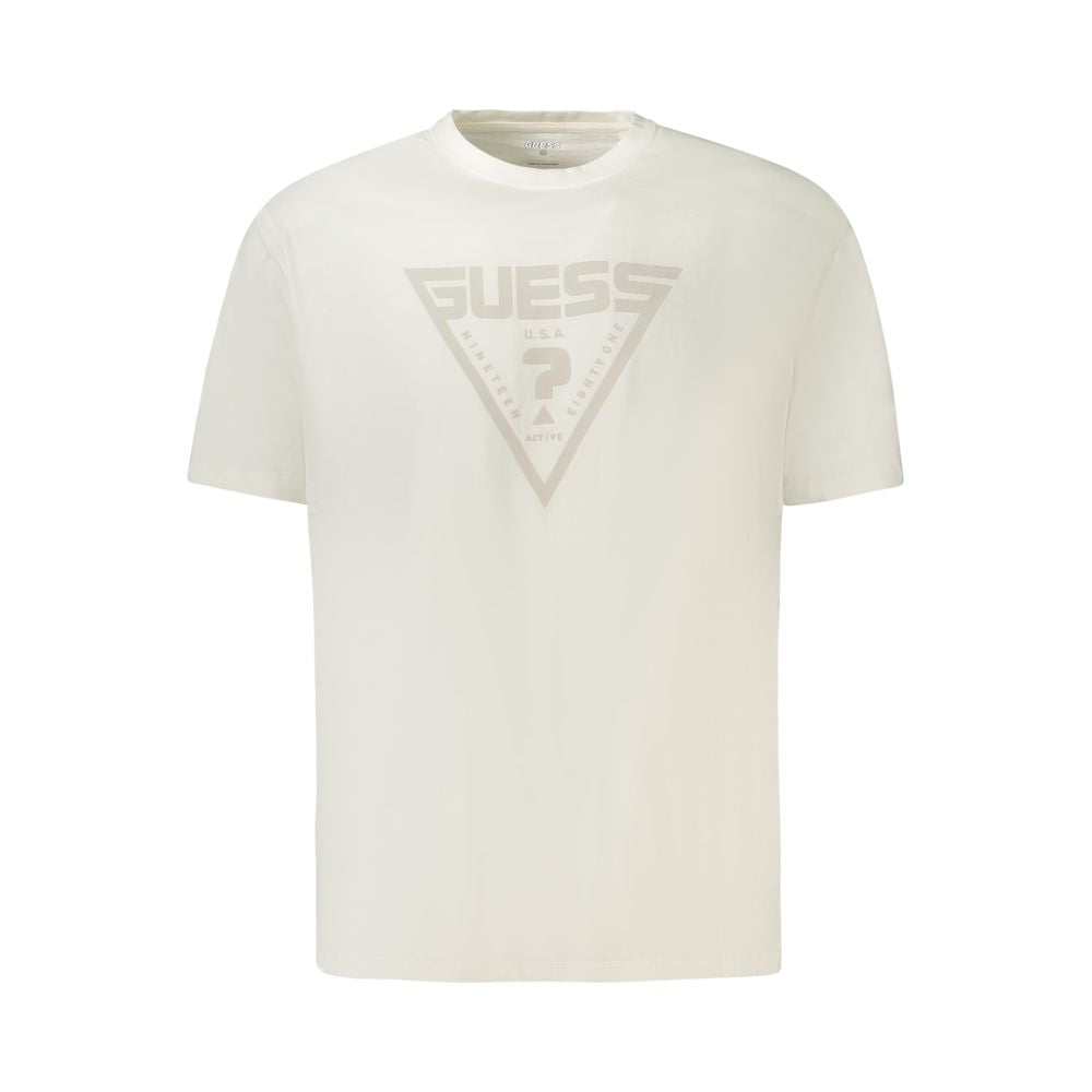 Guess Jeans Weißes Baumwoll-Herren-T-Shirt
