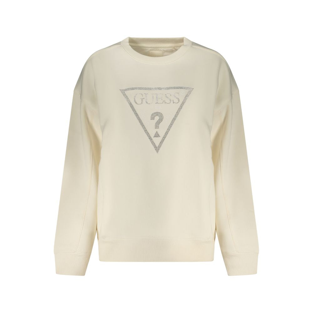 Guess Jeans Weißes Baumwoll-Damen-Sweatshirt