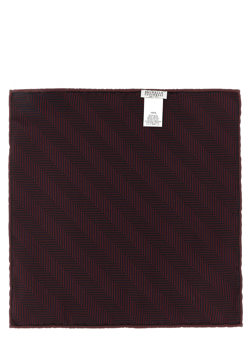 Brunello Cucinelli Bordeaux Seiden-Einstecktuch