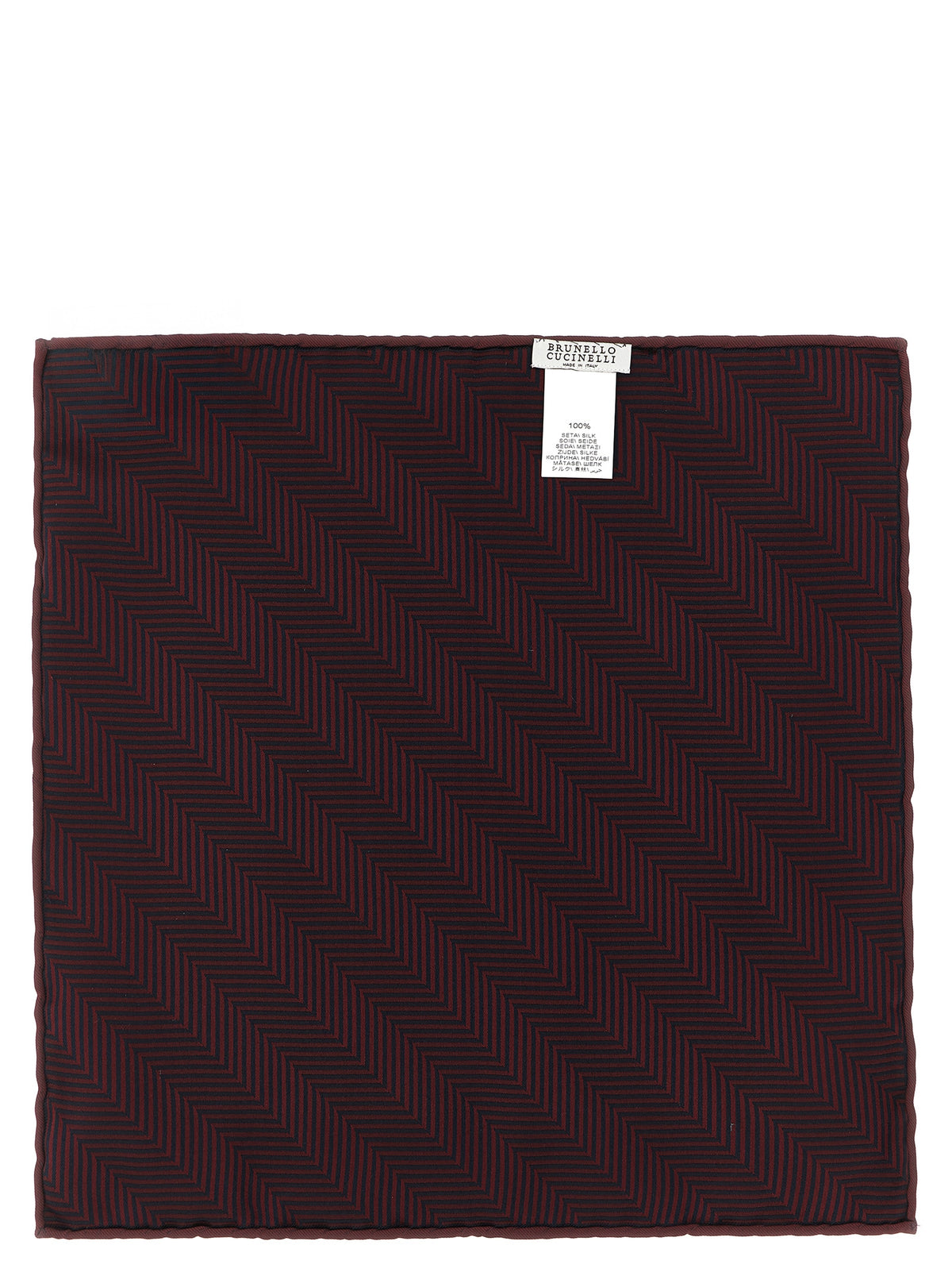 Brunello Cucinelli Bordeaux Seiden-Einstecktuch