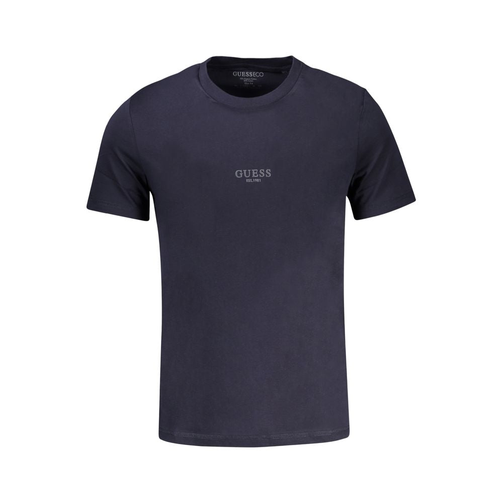 Guess Jeans Blaues Baumwoll-T-Shirt für Herren