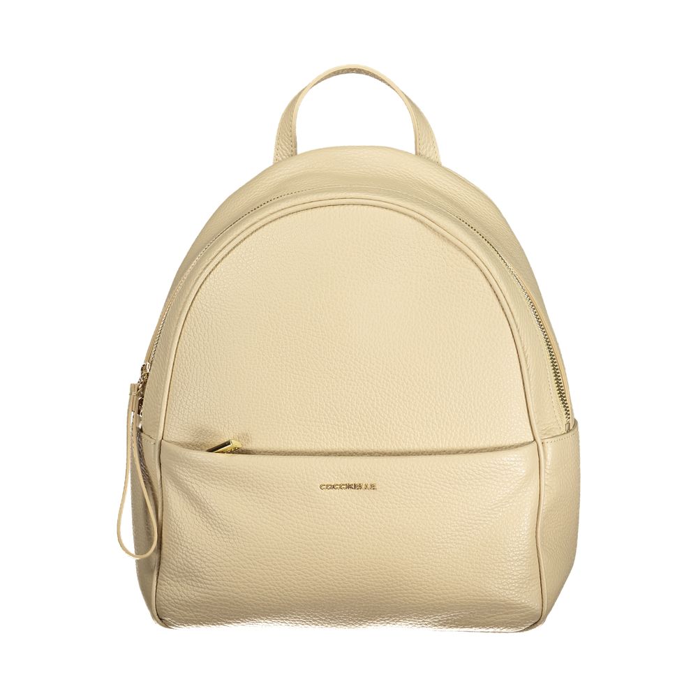 Coccinelle Beige Leder Damen Rucksack