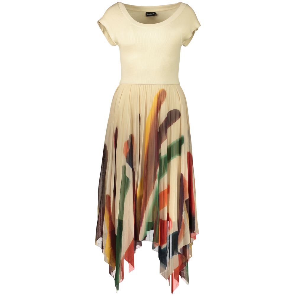 Desigual Beiges Damenkleid aus Polyester