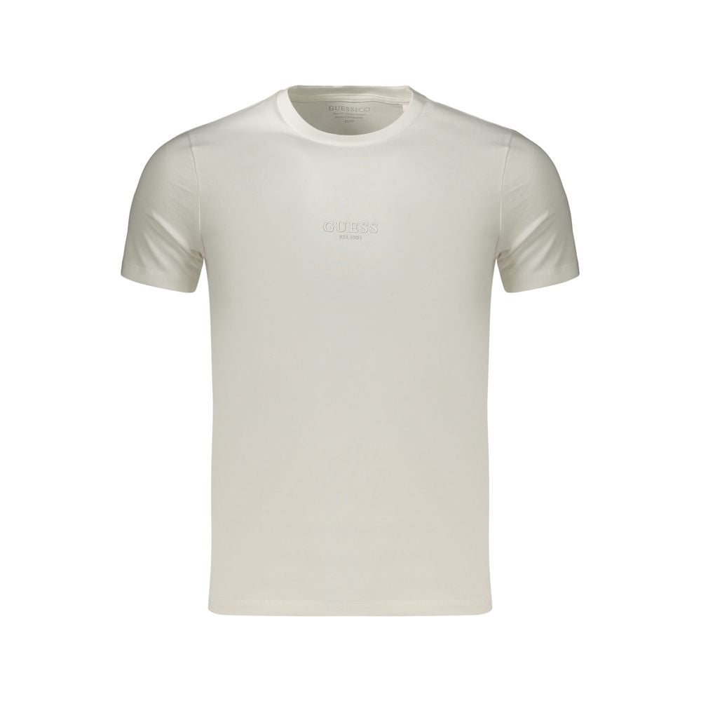 Guess Jeans Weißes Baumwoll-Herren-T-Shirt