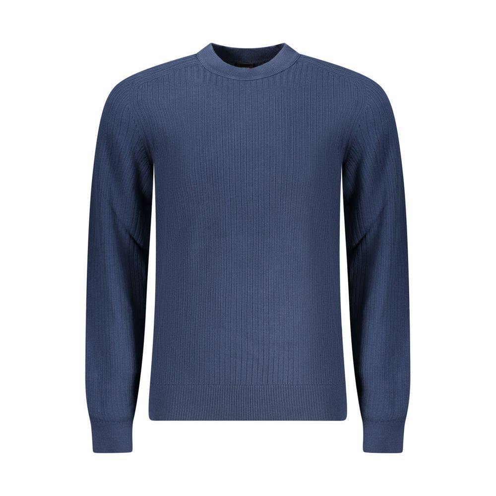 Hugo Boss Blauer Baumwoll-Herrenpullover