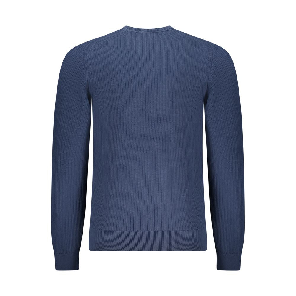 Hugo Boss Blauer Baumwoll-Herrenpullover