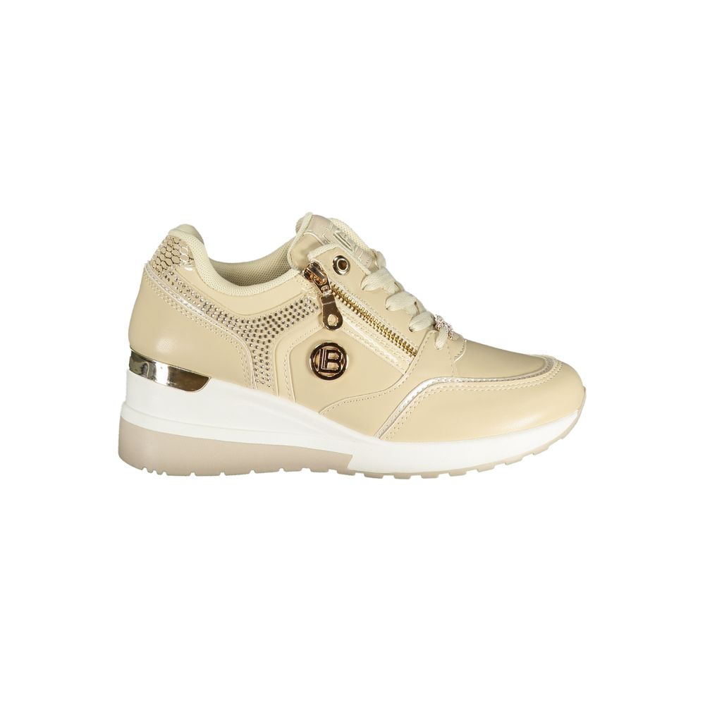 Laura Biagiotti Beige Polyurethan Damen Sneaker