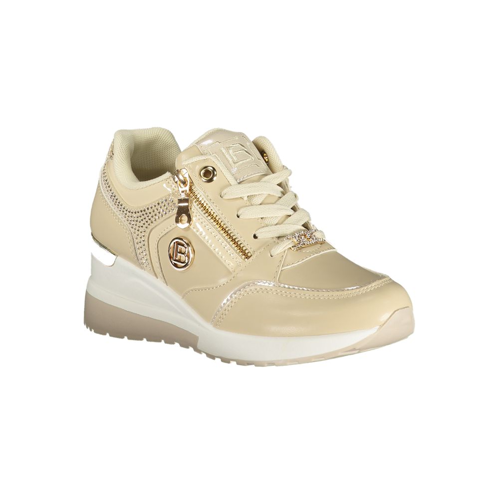 Laura Biagiotti Beige Polyurethan Damen Sneaker